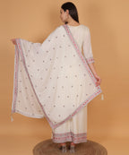 Ivory Floral Printed Suit Set with Dupatta (Test-2)