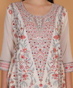 Ivory Floral Printed Suit Set with Dupatta (Test-2)