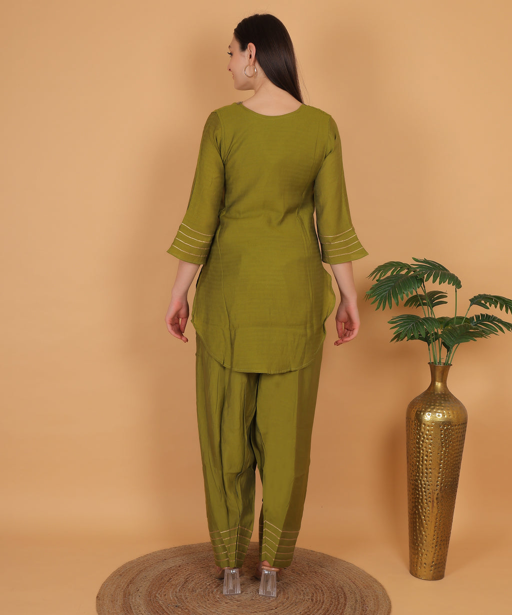 Olive Green Gota Co-ord Set (Test-3)